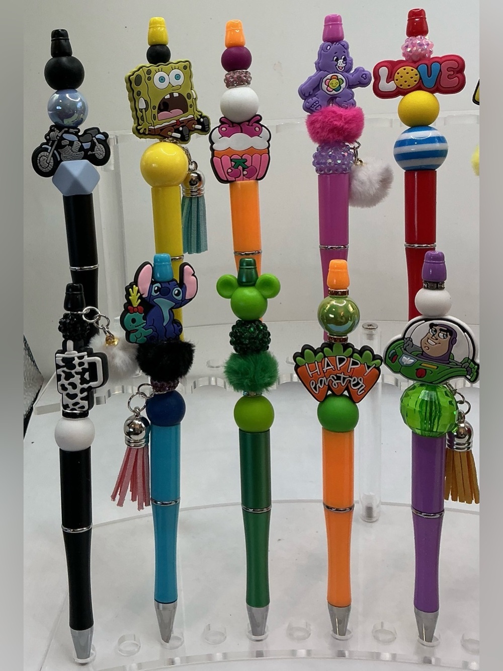 10 KIDS PENS-BEADED HANDMADE RANDOM BUT SUGGESTED - Picture 7 of 13